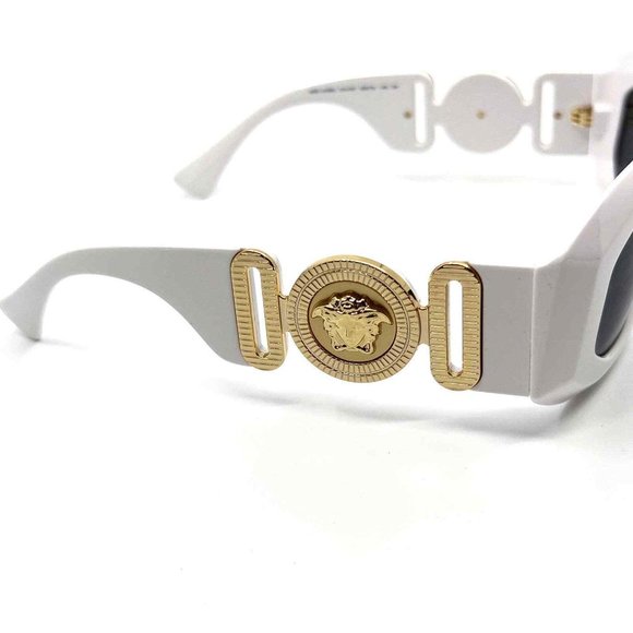 Sale Versace White Women\'s Gold Medusa Sunglasses main image 5